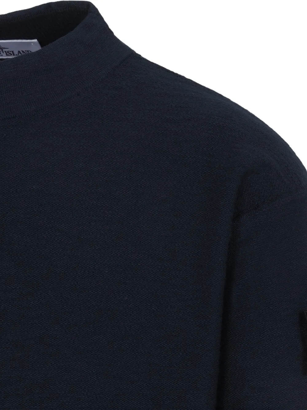 Stone Island Sweater met logopatch Blauw