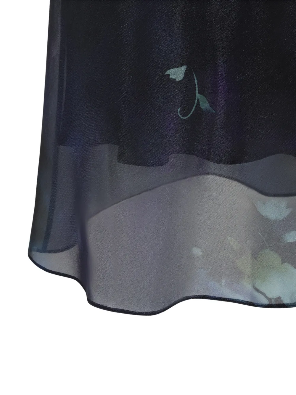 Giorgio Armani Asymmetrische jurk met bloemenprint Zwart