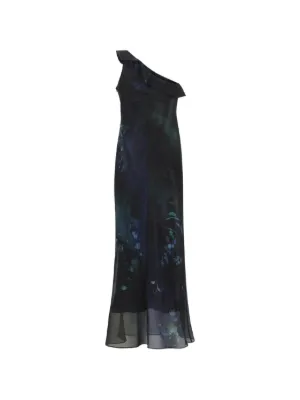 Giorgio Armani Sequined Fringed Maxi Dress | Blue | FARFETCH