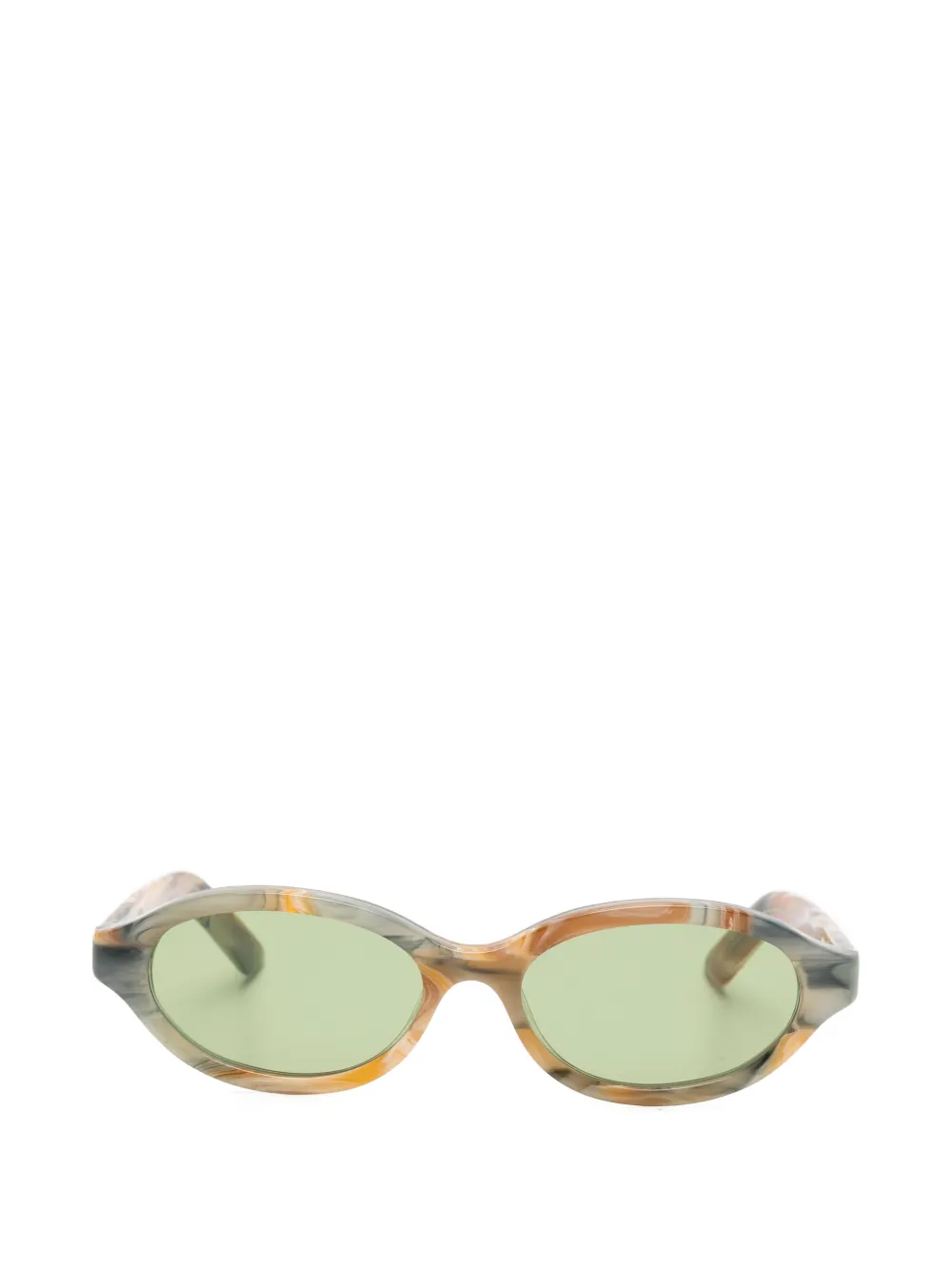 Retrosuperfuture Patterned Oval-frame Sunglasses In Neutral