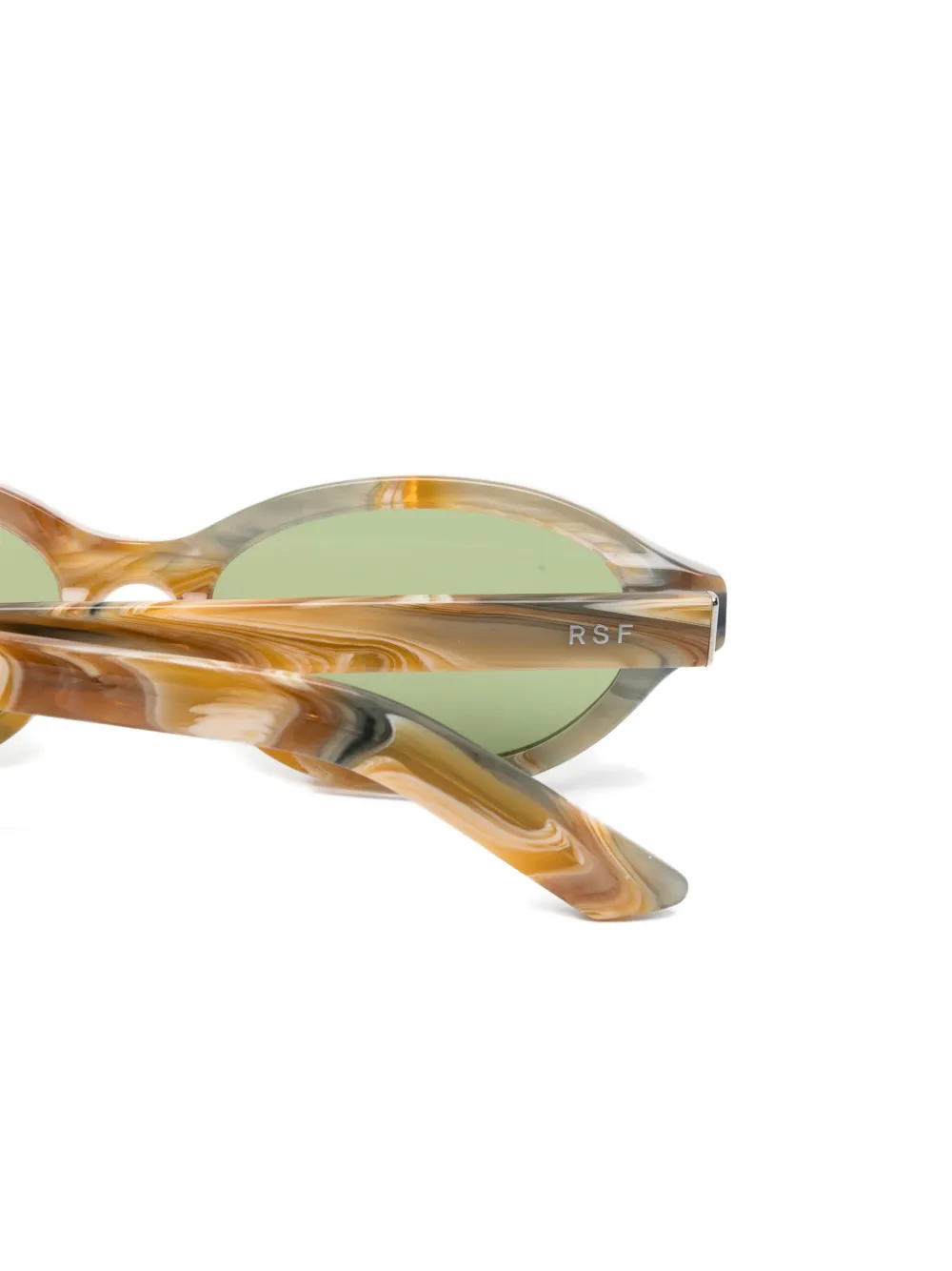  Retrosuperfuture Patterned Oval-frame Sunglasses - Neutrals 
