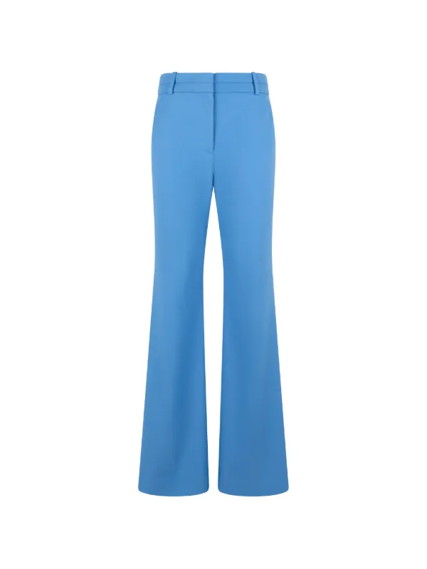 Veronica Beard Melvin Flared Trousers in Blue