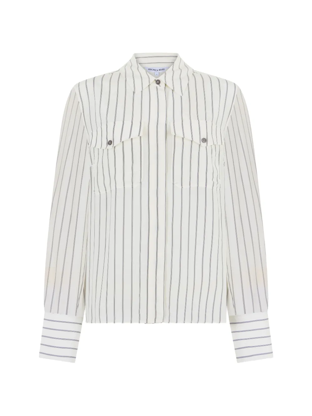 Veronica Beard Saku striped pocket shirt - Toni neutri