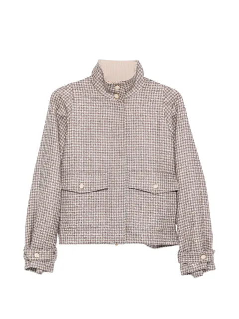 Agnona houndstooth pocket jacket
