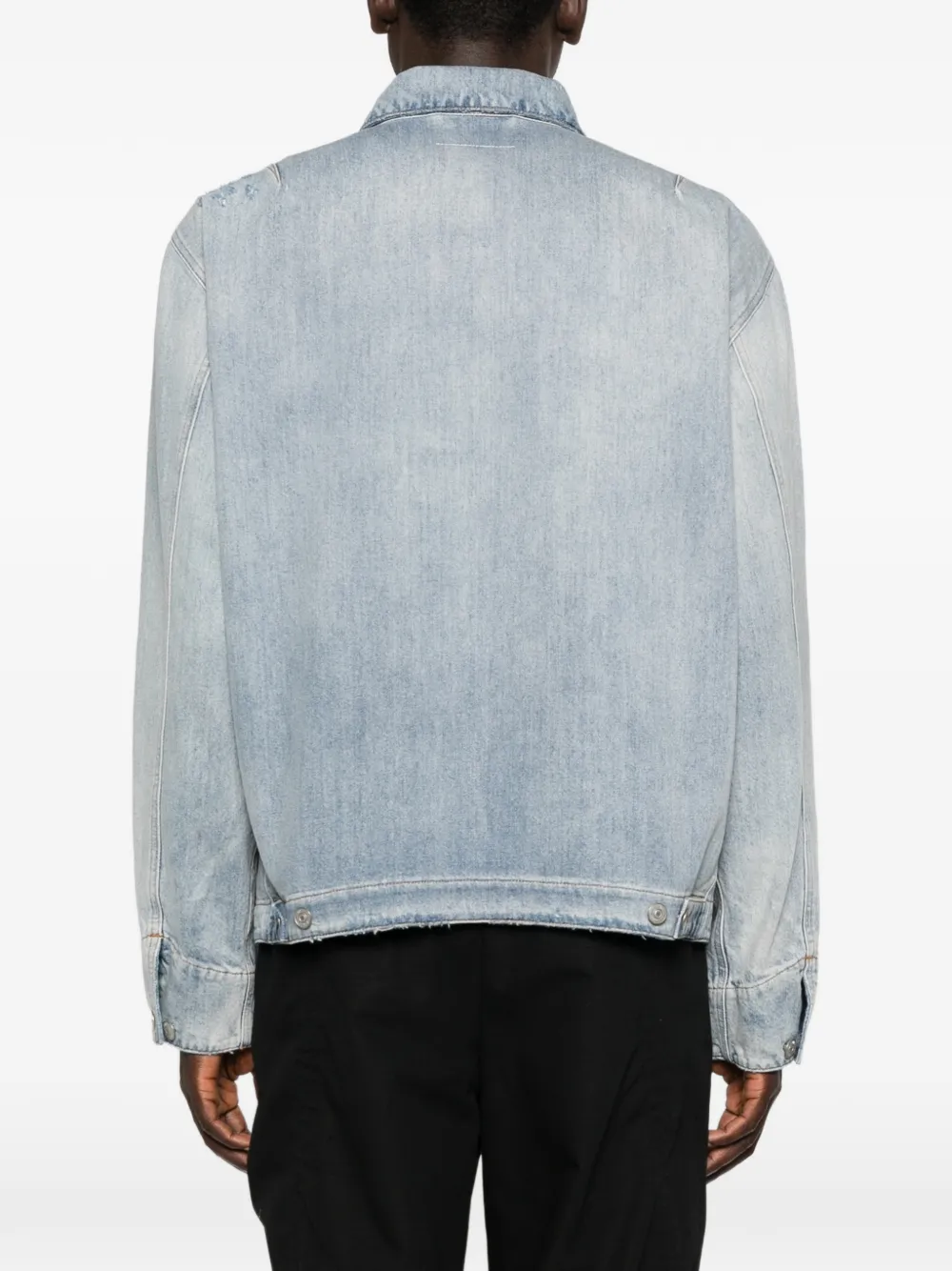MM6 Maison Margiela Denim jack met patroon Blauw