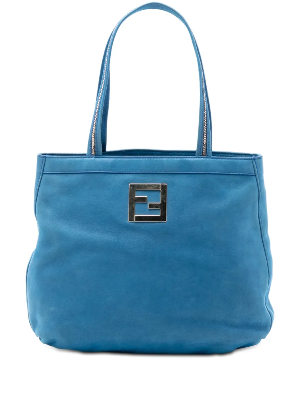 Fendi Pre-Owned Borsa tote FF Chains in nubuck 2010-2025 - Blu