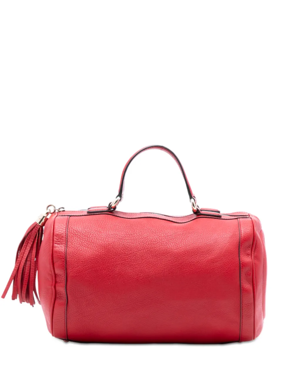 Gucci Pre-Owned Borsa Boston Soho media in pelle di vitello zigrinata 2016-2026 - Rosso