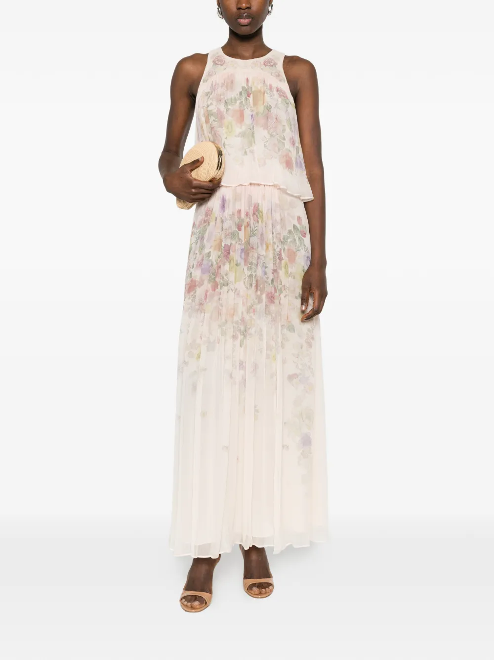 TWINSET Maxi-jurk met bloemenprint Roze