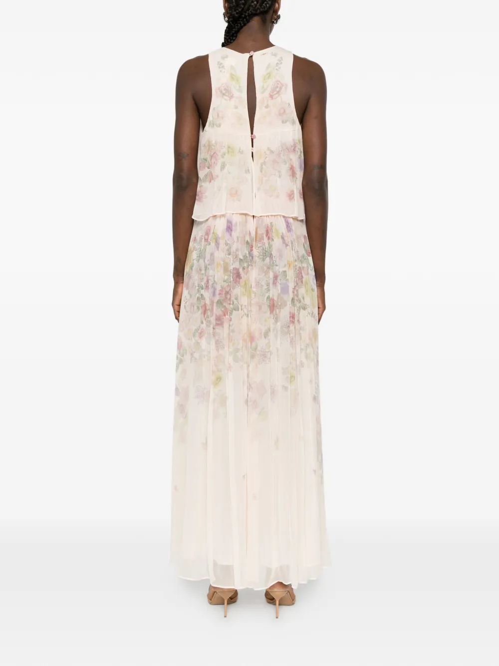 TWINSET Maxi-jurk met bloemenprint Roze