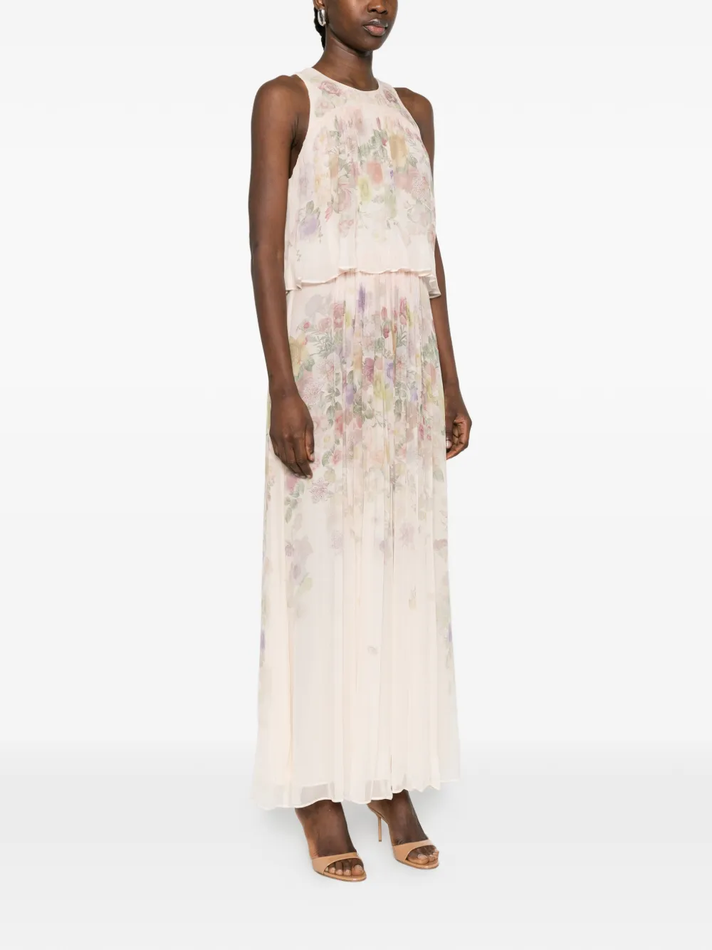 TWINSET Maxi-jurk met bloemenprint Roze
