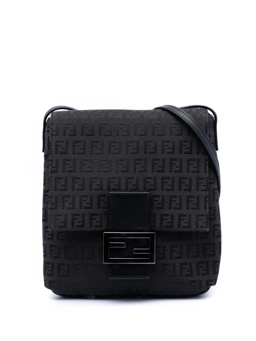 Fendi Pre-Owned Borsa a tracolla in tela con motivo Zucchino 2000-2010 - Nero