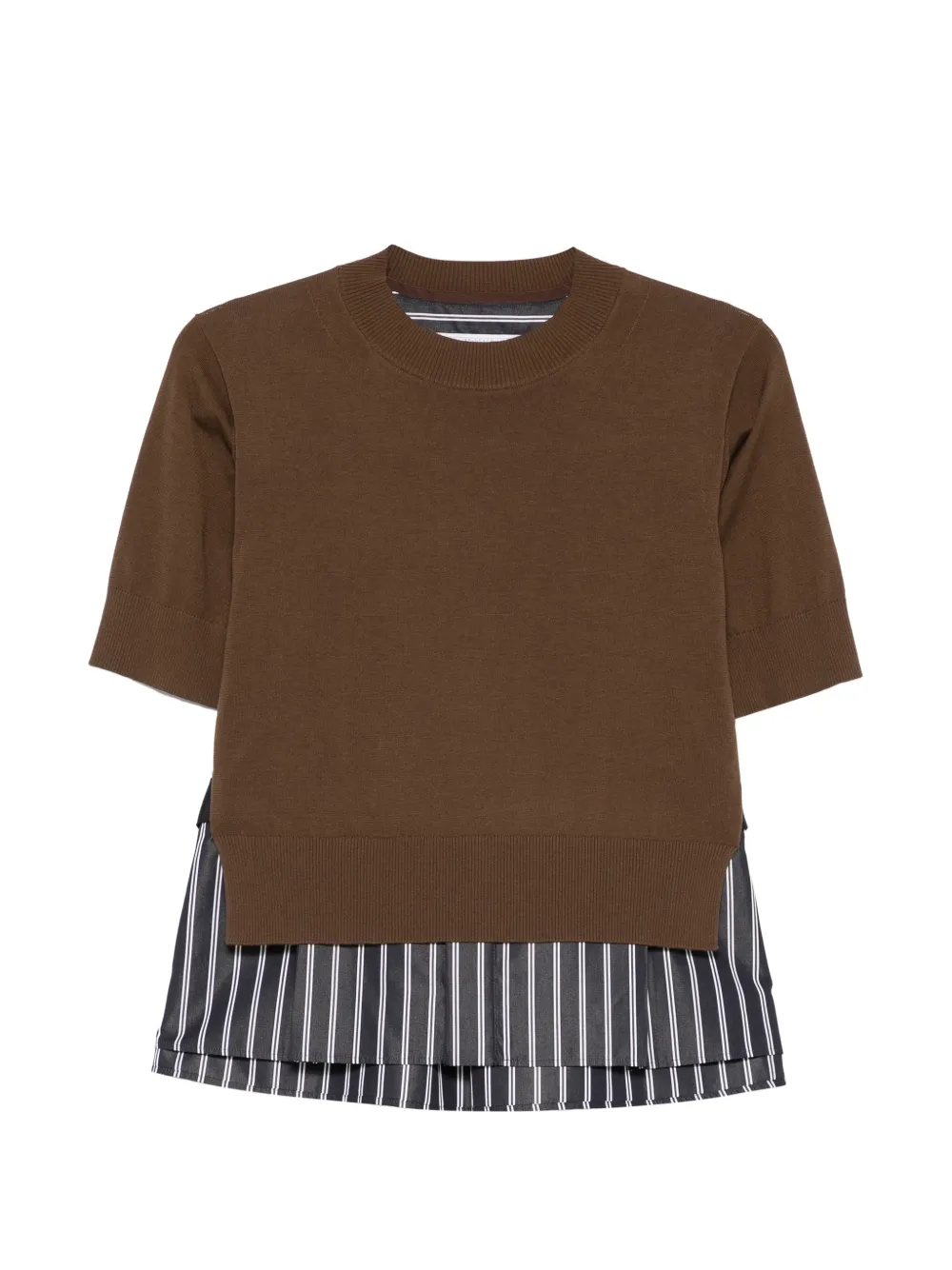 striped-panel T-Shirt