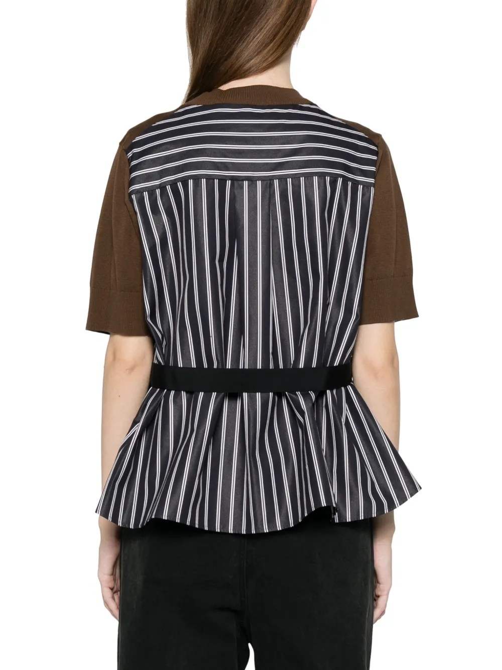 striped-panel T-Shirt