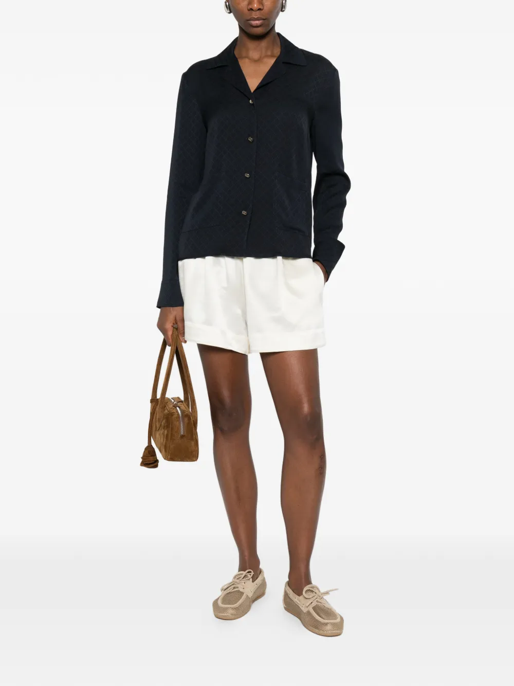  Gucci Diamond-pattern Buttoned Shirt - Blue 