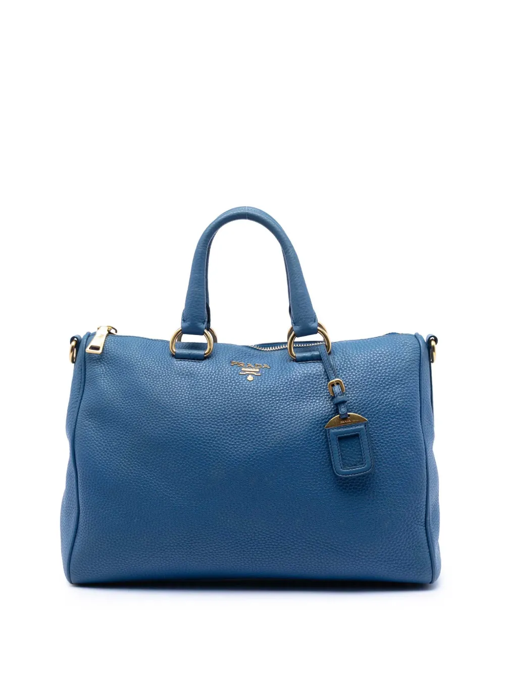 Prada Pre-Owned Borsa a tracolla Vitello Daino con zip 2021-2026 - Blu
