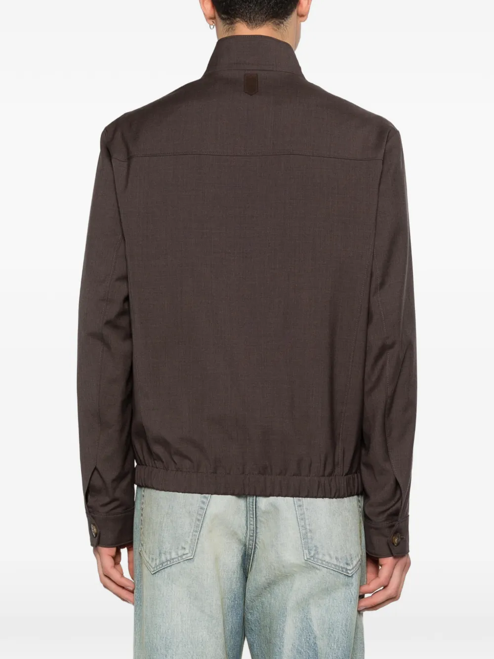 Canali Shirtjack met zak en ritssluiting Bruin