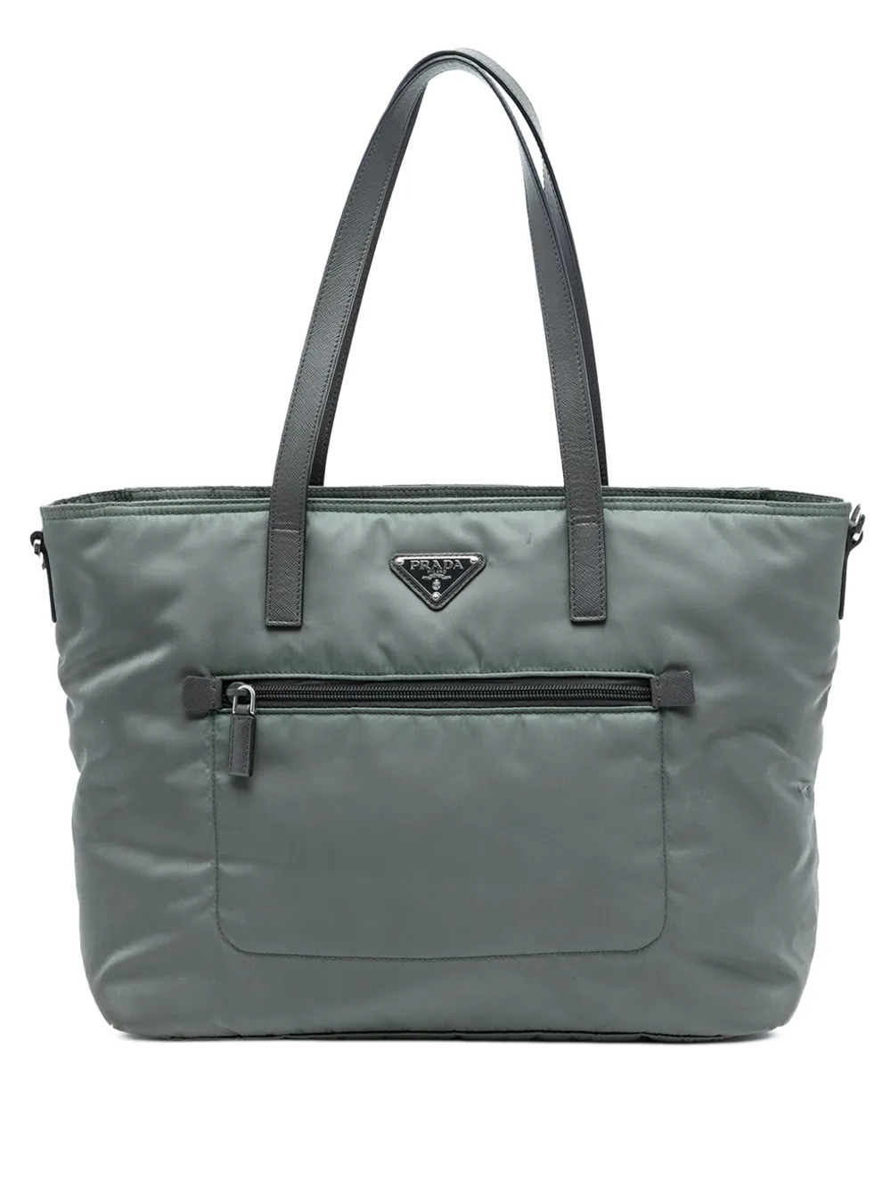 Prada Pre-Owned 2013-2025 Tessuto Zip Top Convertible Tote satchel - Grigio