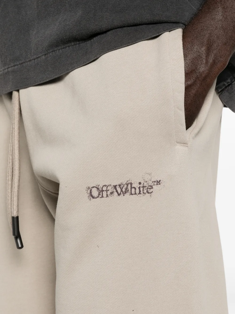 Off-White Trainingsbroek met trekkoord Beige