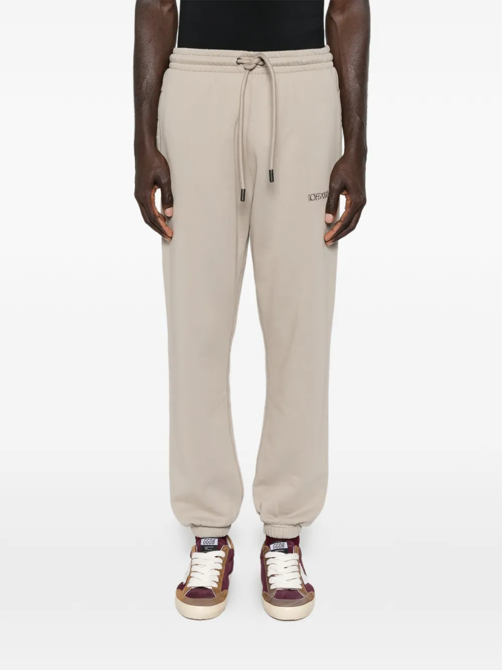 Off-White Trainingsbroek met trekkoord Beige