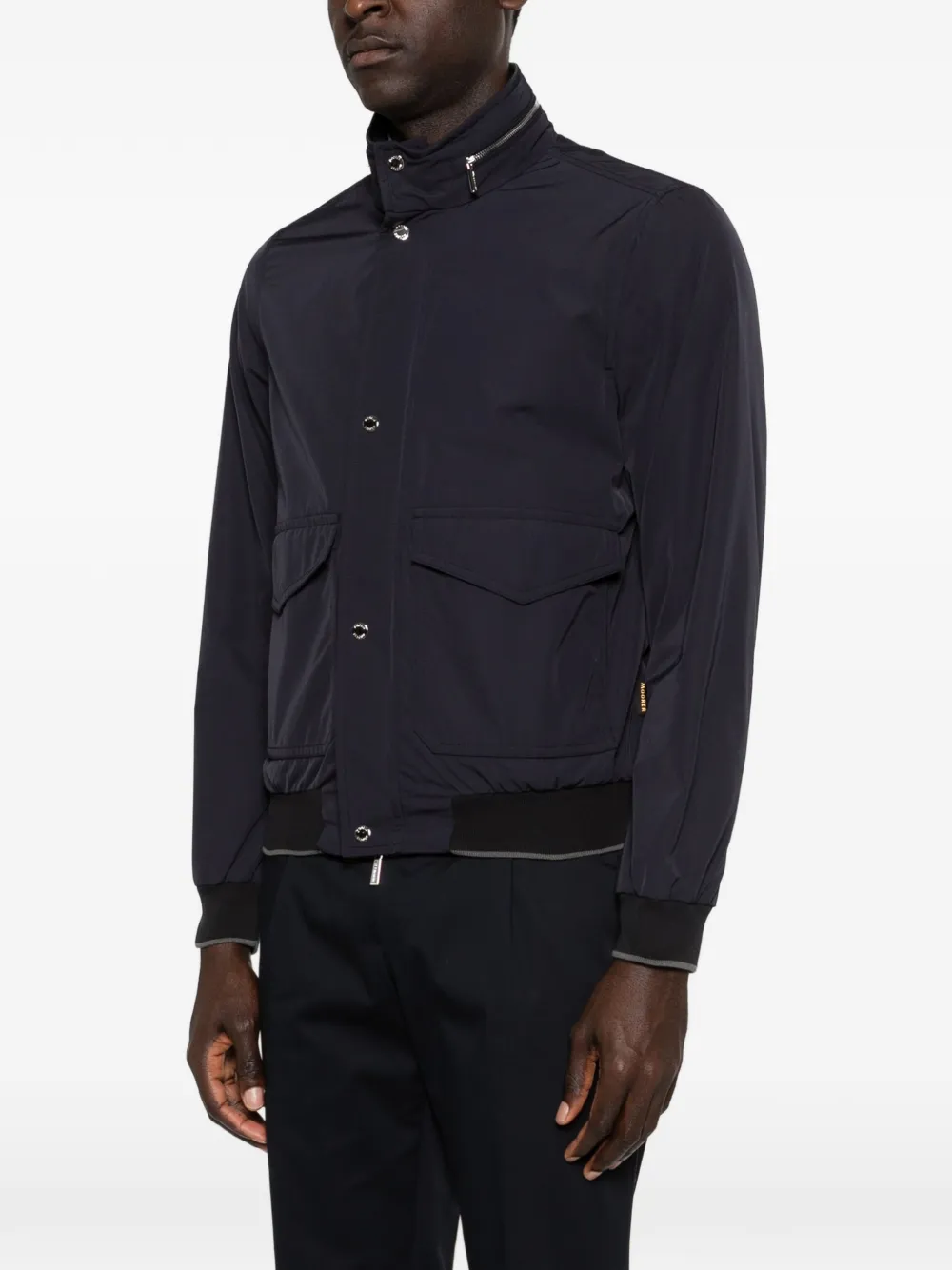 Moorer Button-up jack Zwart