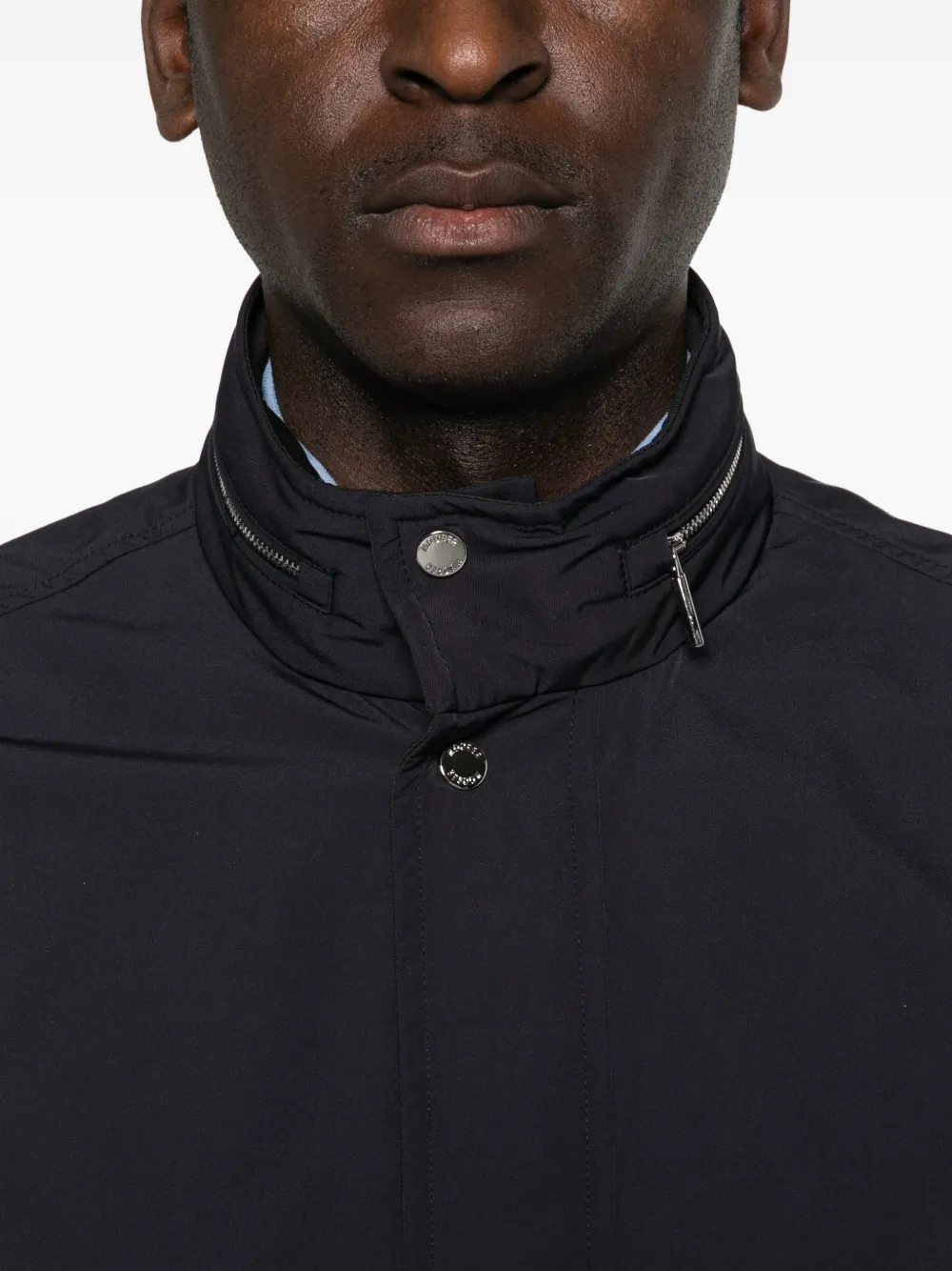 Moorer Button-up jack Zwart