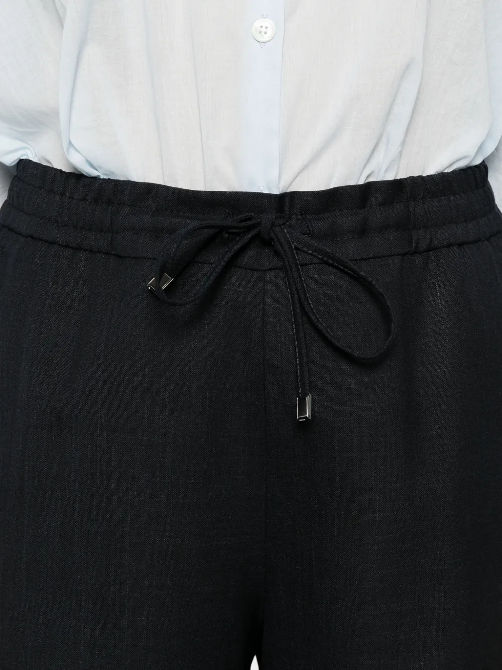 Berwich Broek met trekkoord Zwart