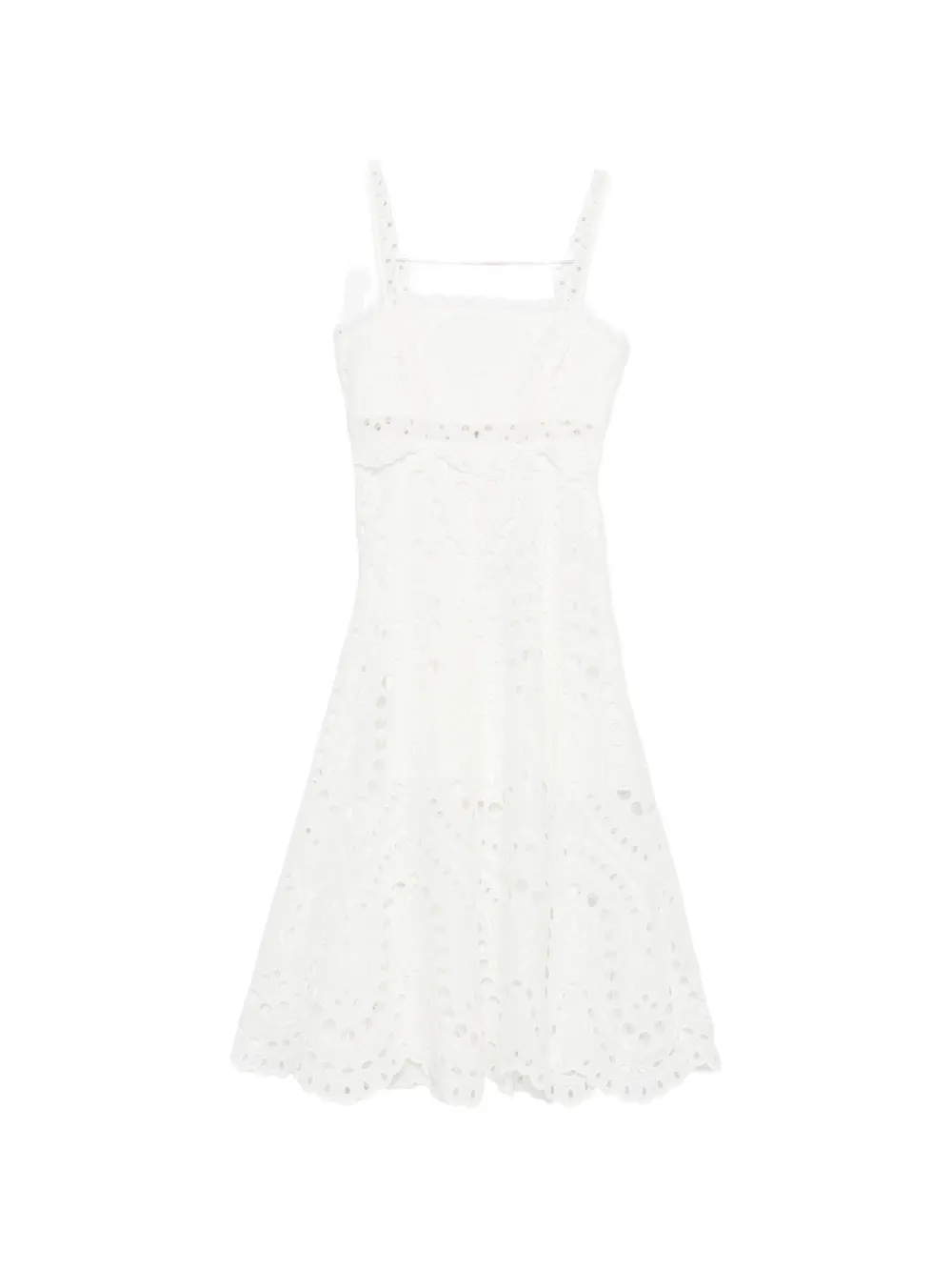 Charo Ruiz Ibiza Glimmer lace-detail midi dress - Bianco