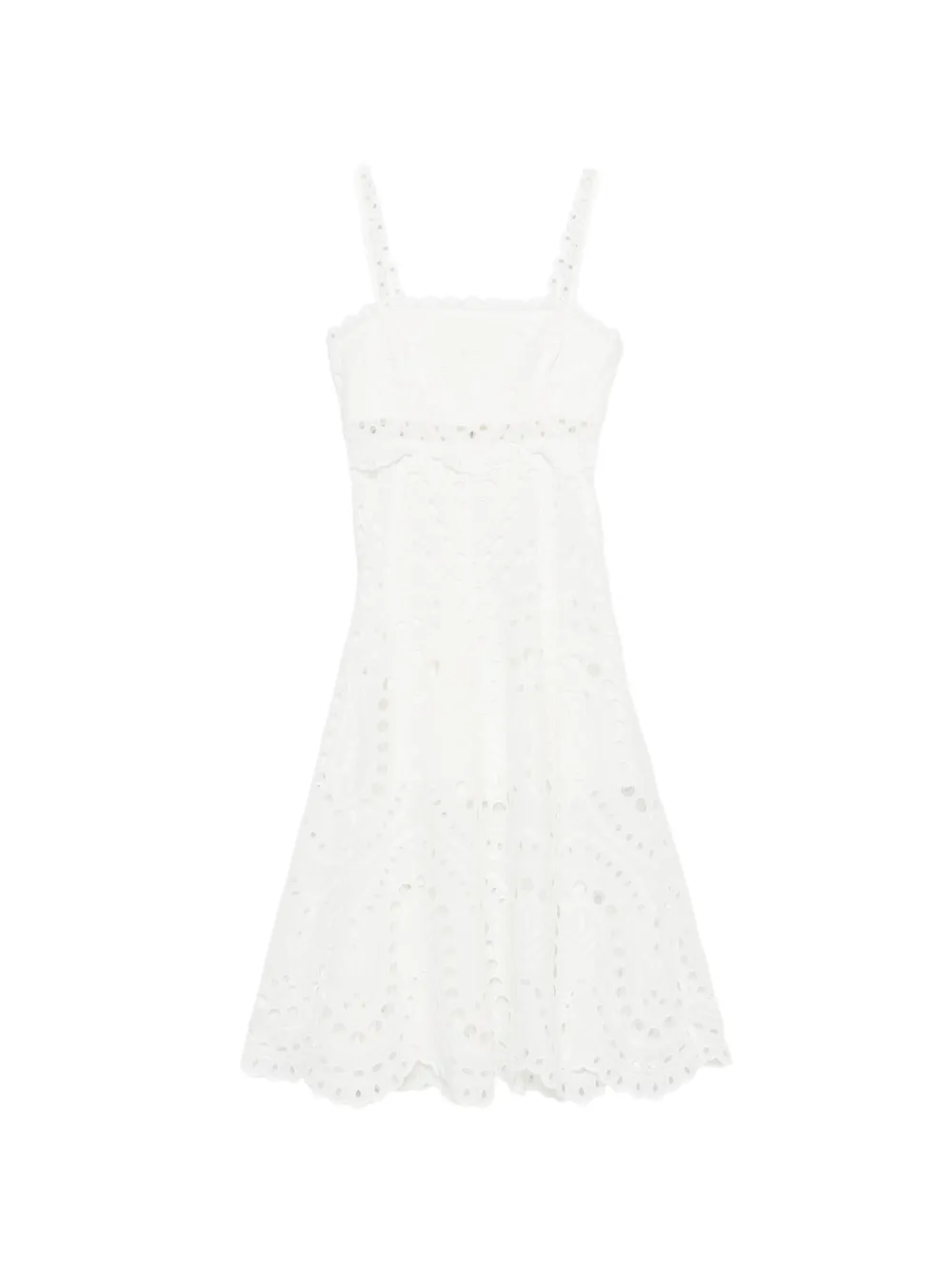 Charo Ruiz Ibiza Glimmer lace-detail midi dress - Bianco