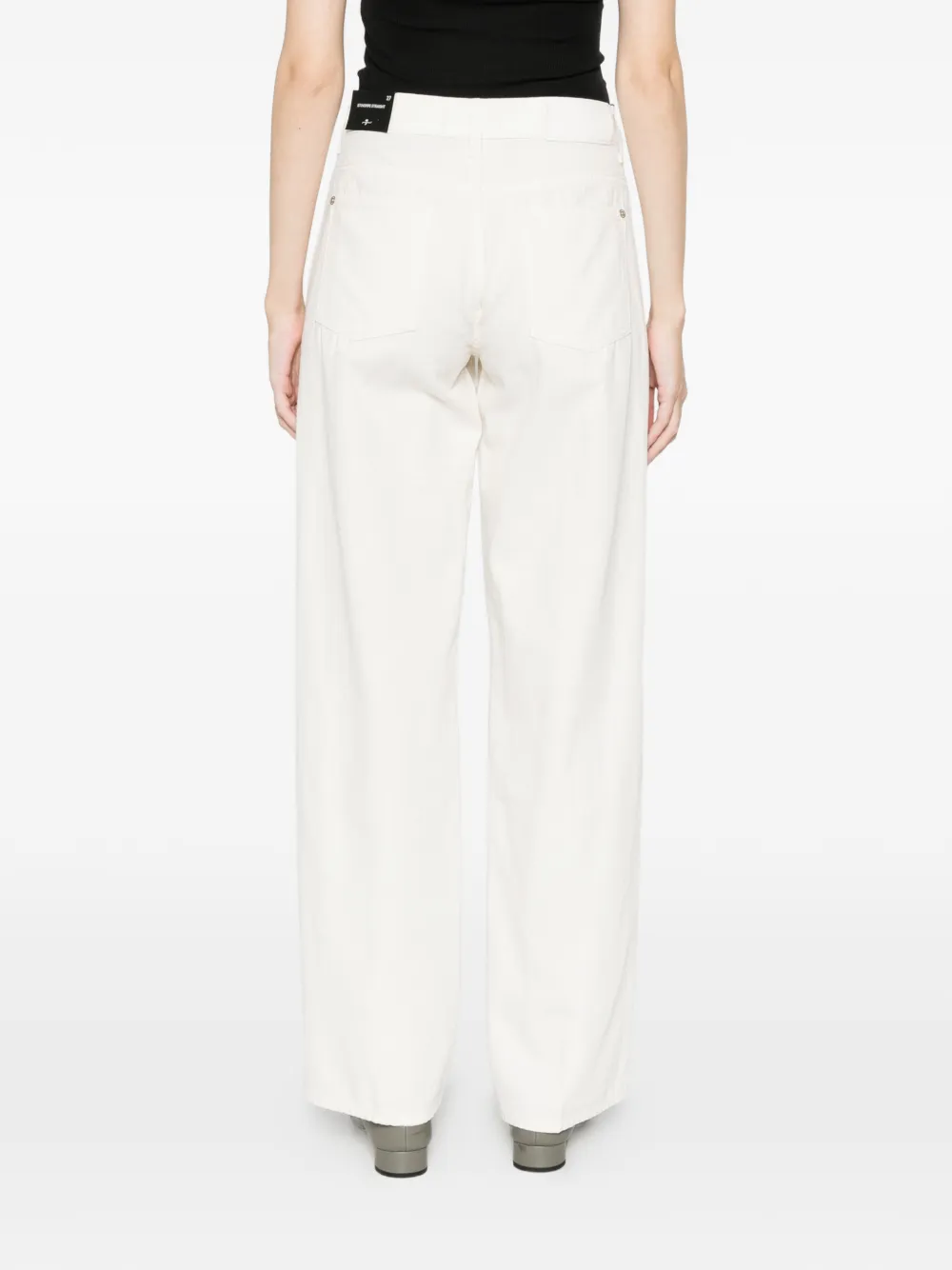 7 For All Mankind Jeans met knoopsluiting Wit