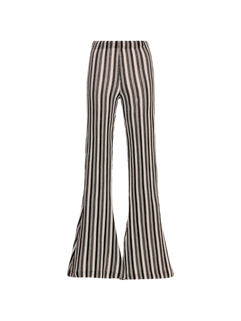 Agua Bendita Monike flared elasticated-waist trousers - Schwarz