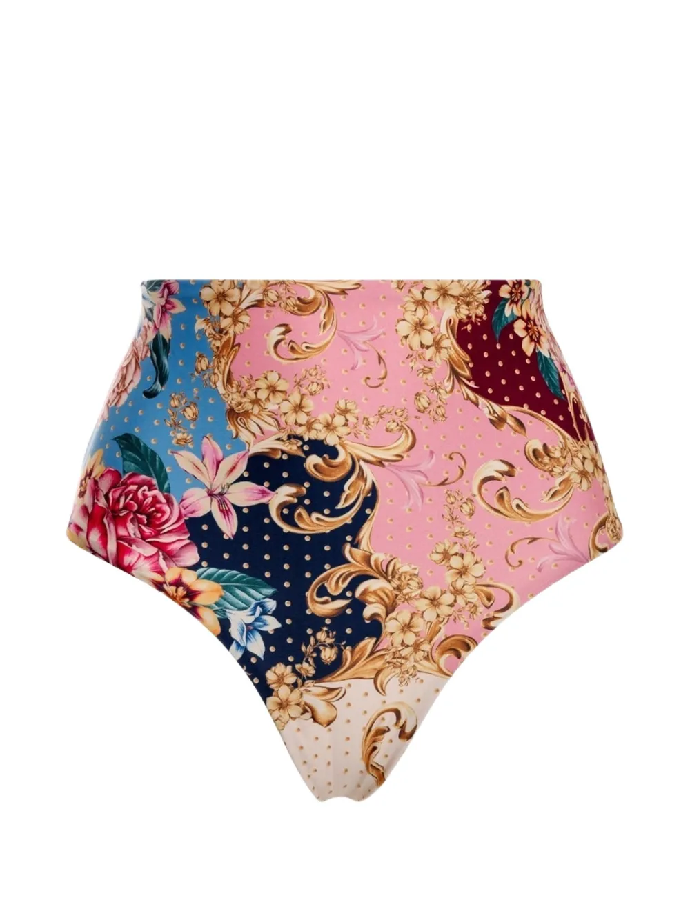 Agua Bendita Alicia floral high-waist bikini bottoms - Rosa