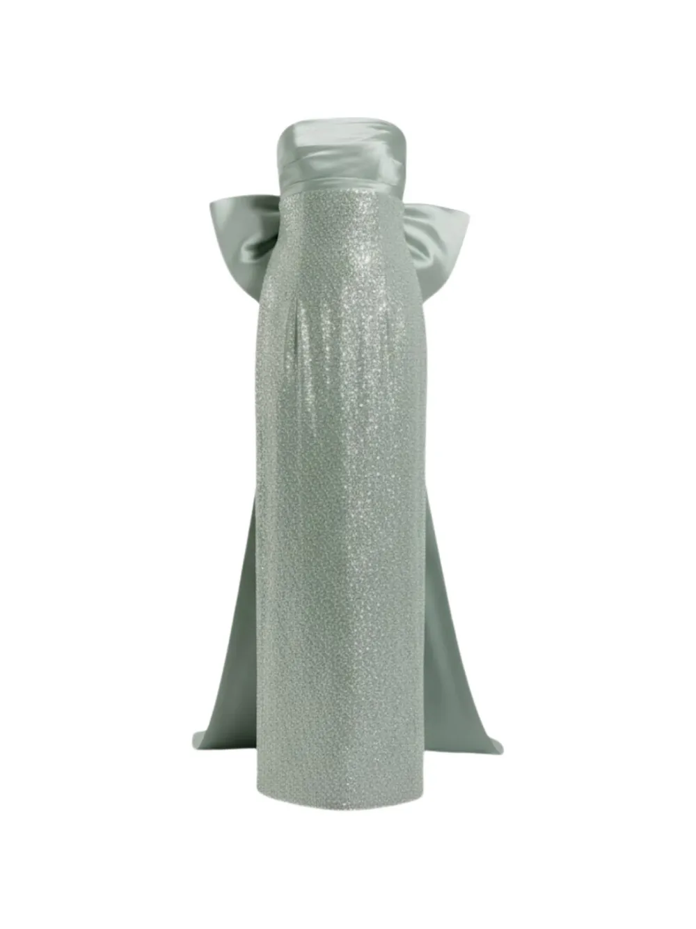 Mac Duggal strapless bow-back maxi dress - Verde