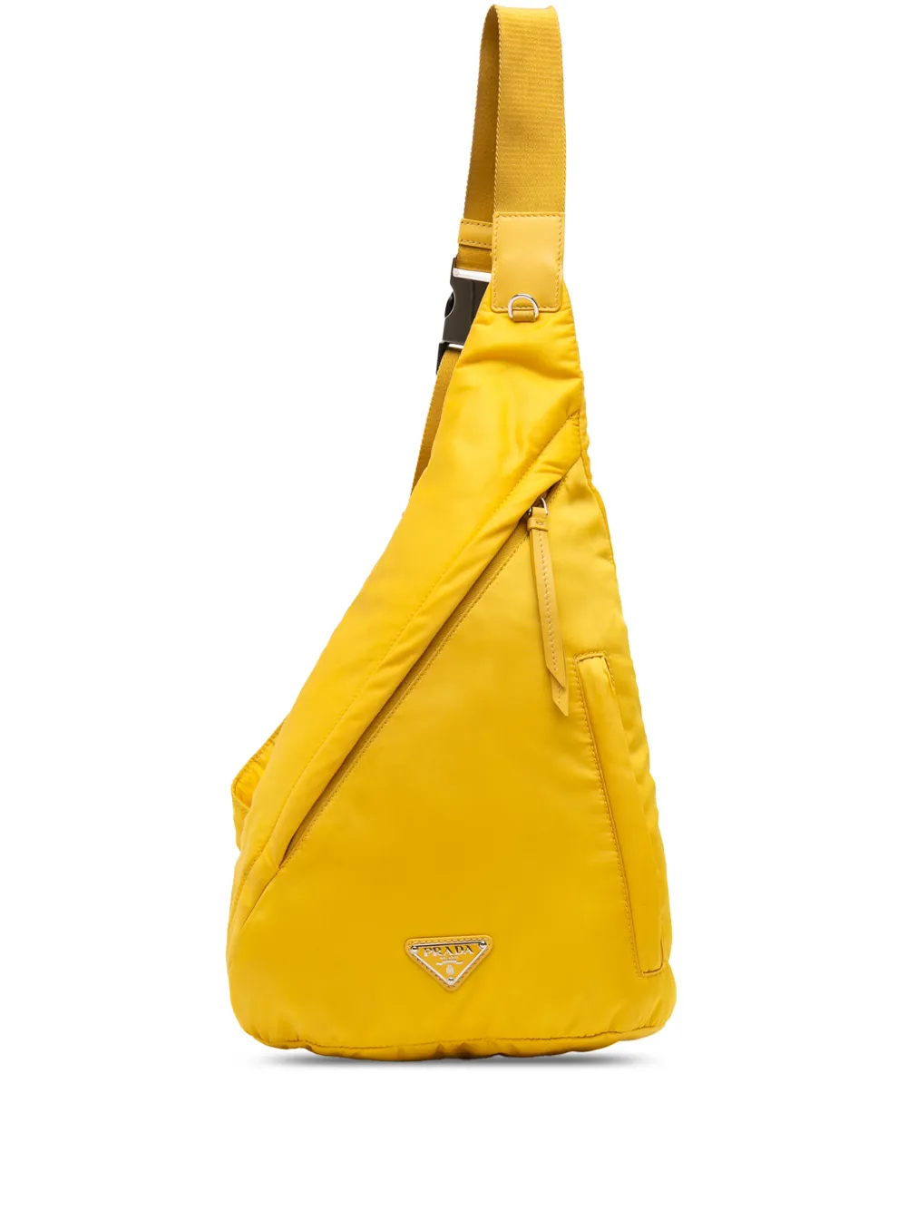 Prada Pre-Owned Borsa a tracolla Re-Nylon Sling Bag 2013-2025 - Giallo