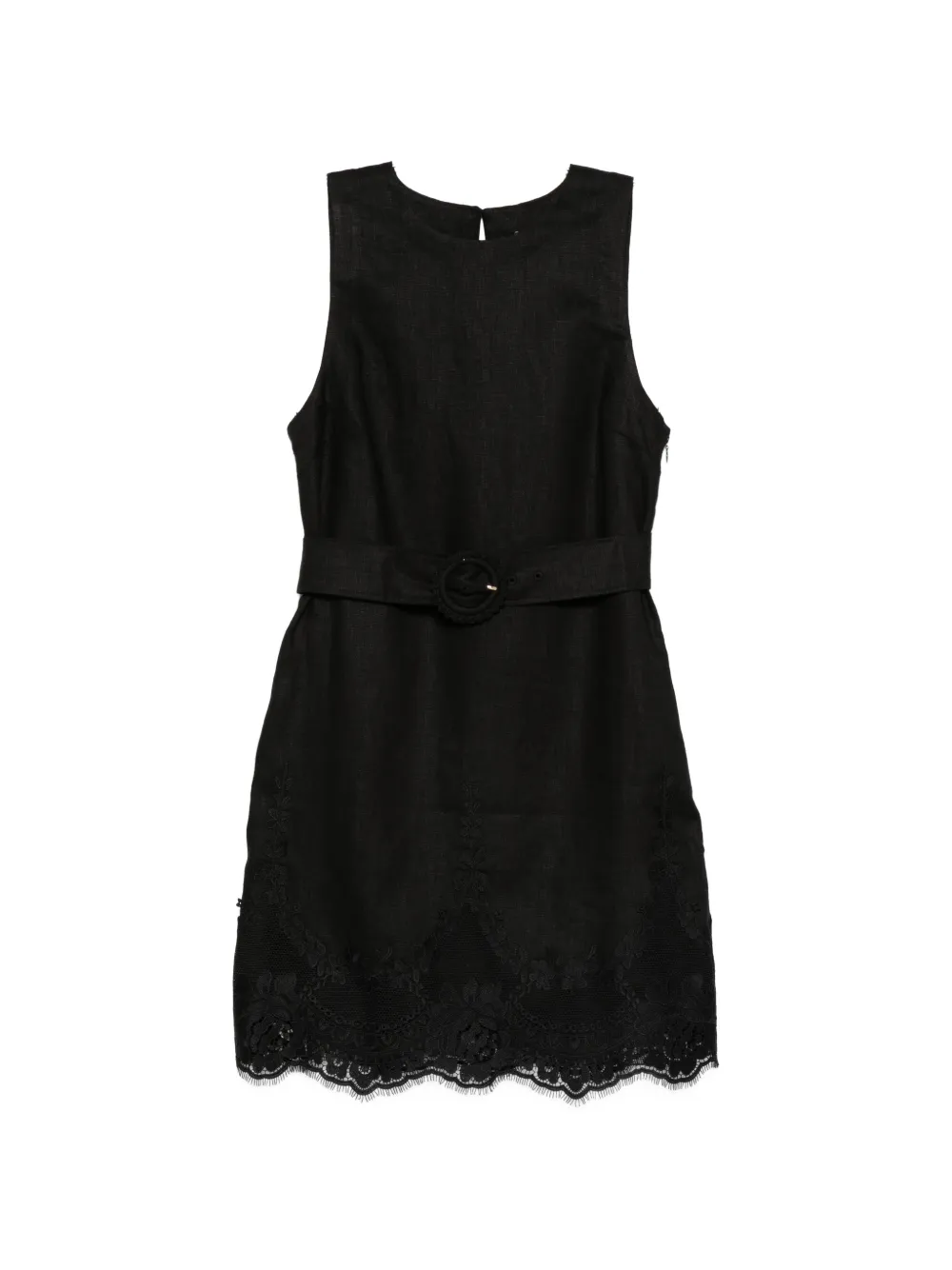 TWINSET belted lace dress - Black