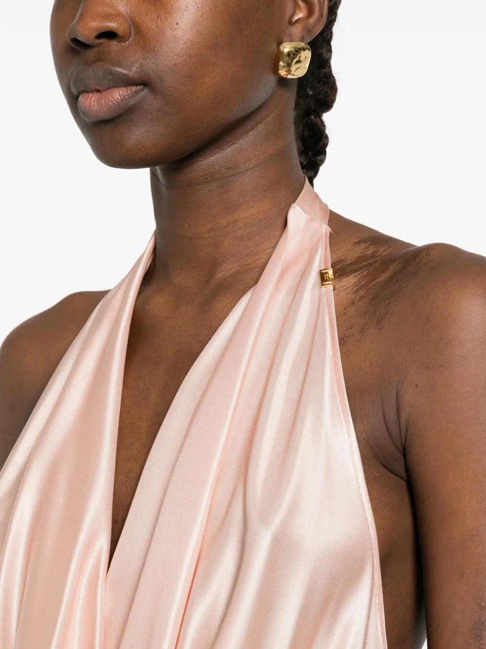 Elisabetta Franchi Top met halternek Roze