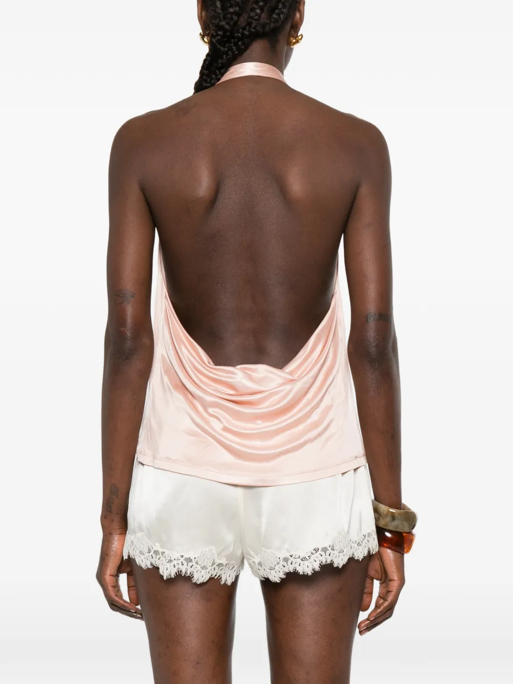 Elisabetta Franchi Top met halternek Roze
