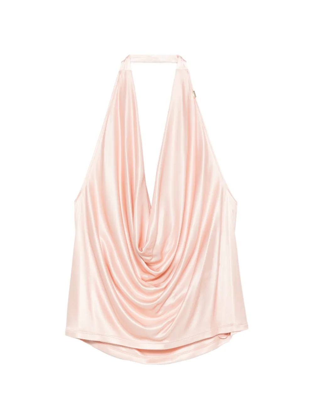 Elisabetta Franchi draped halterneck top - Rosa
