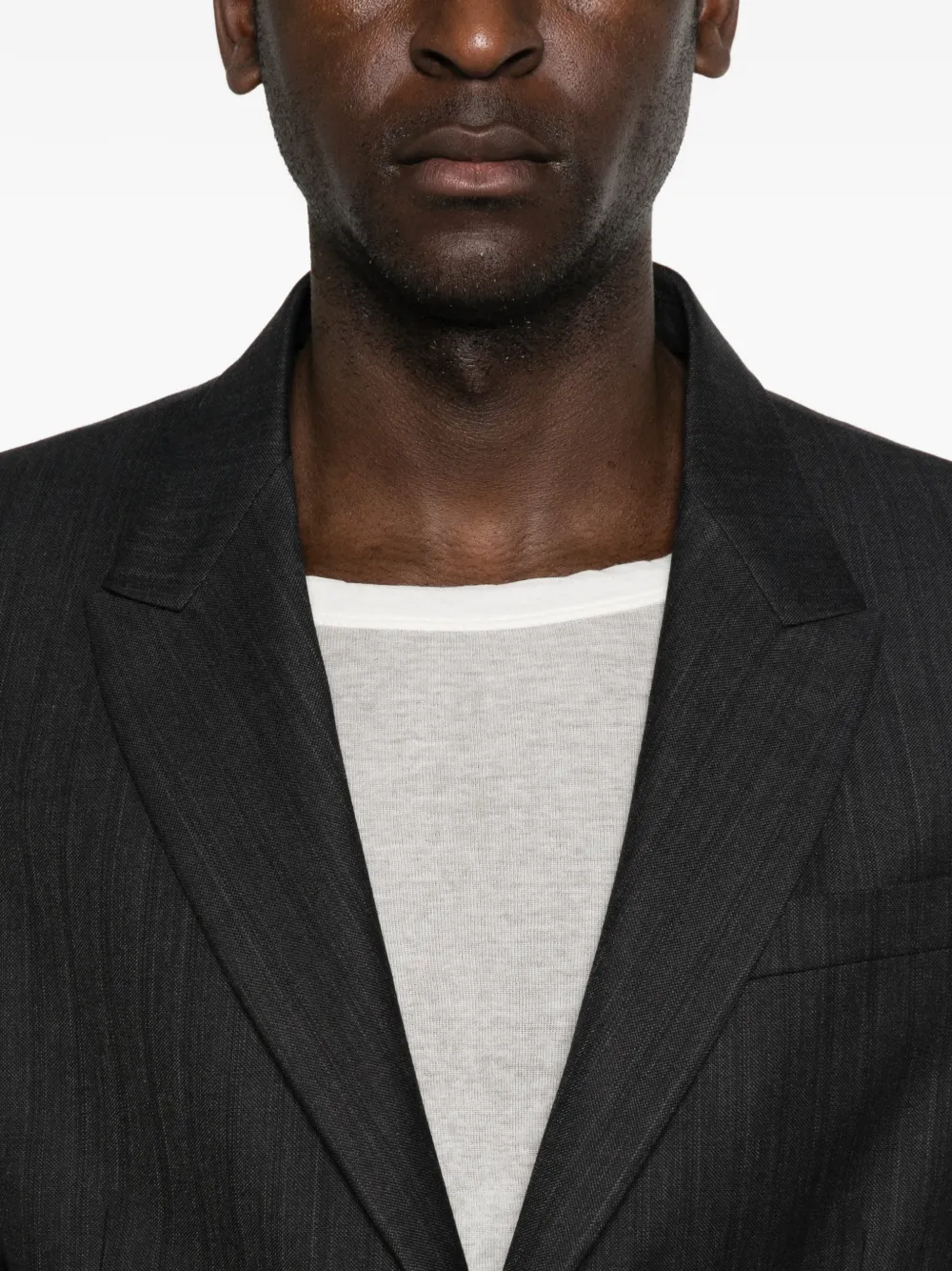 MM6 Maison Margiela Blazer met enkele rij knopen Grijs