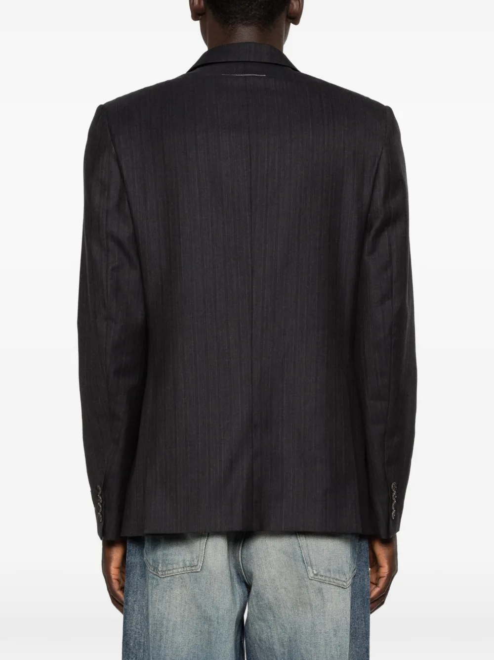 MM6 Maison Margiela Blazer met enkele rij knopen Grijs