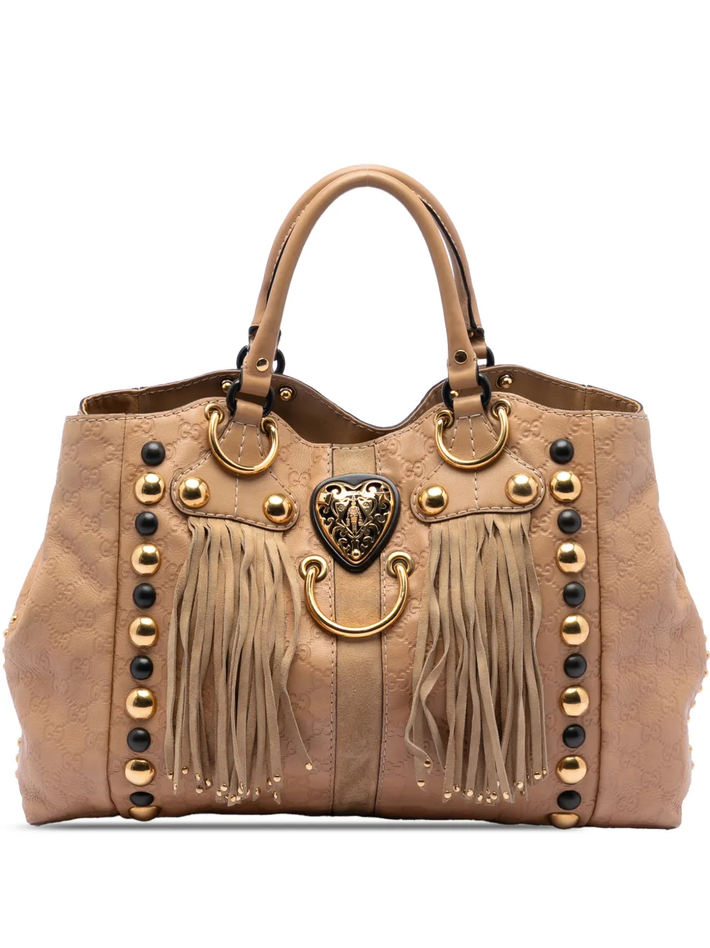 Gucci Pre-Owned Borsa tote Guccissima Babouska con frange 2016-2026 - Marrone