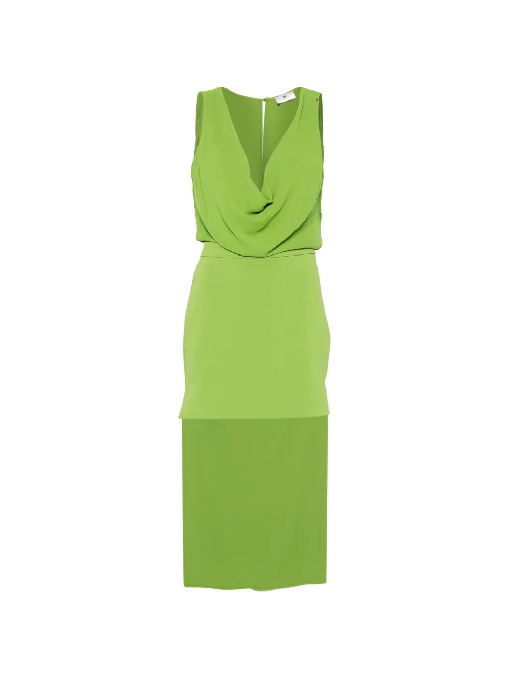 Elisabetta Franchi sleeveless asymmetric dress - Verde