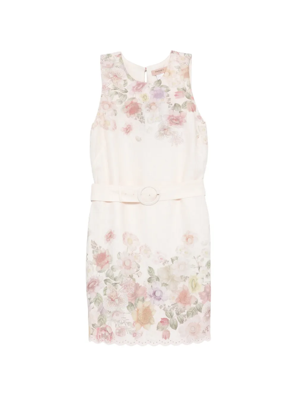 TWINSET floral belted nini dress - Rosa