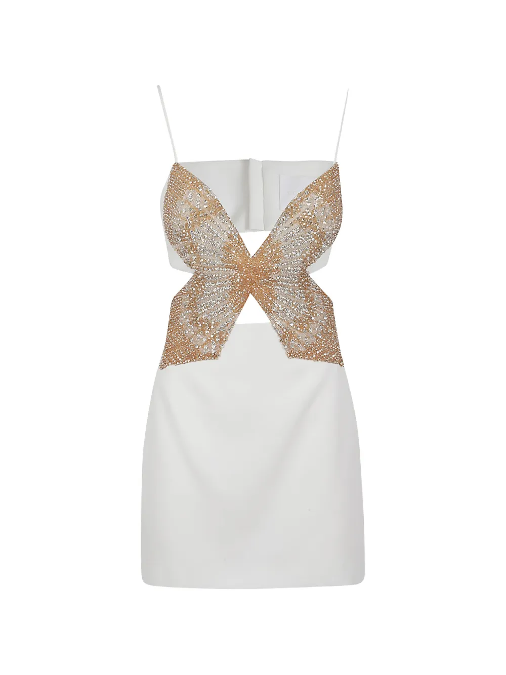 Costarellos Abito corto Zilia con cristalli - Bianco