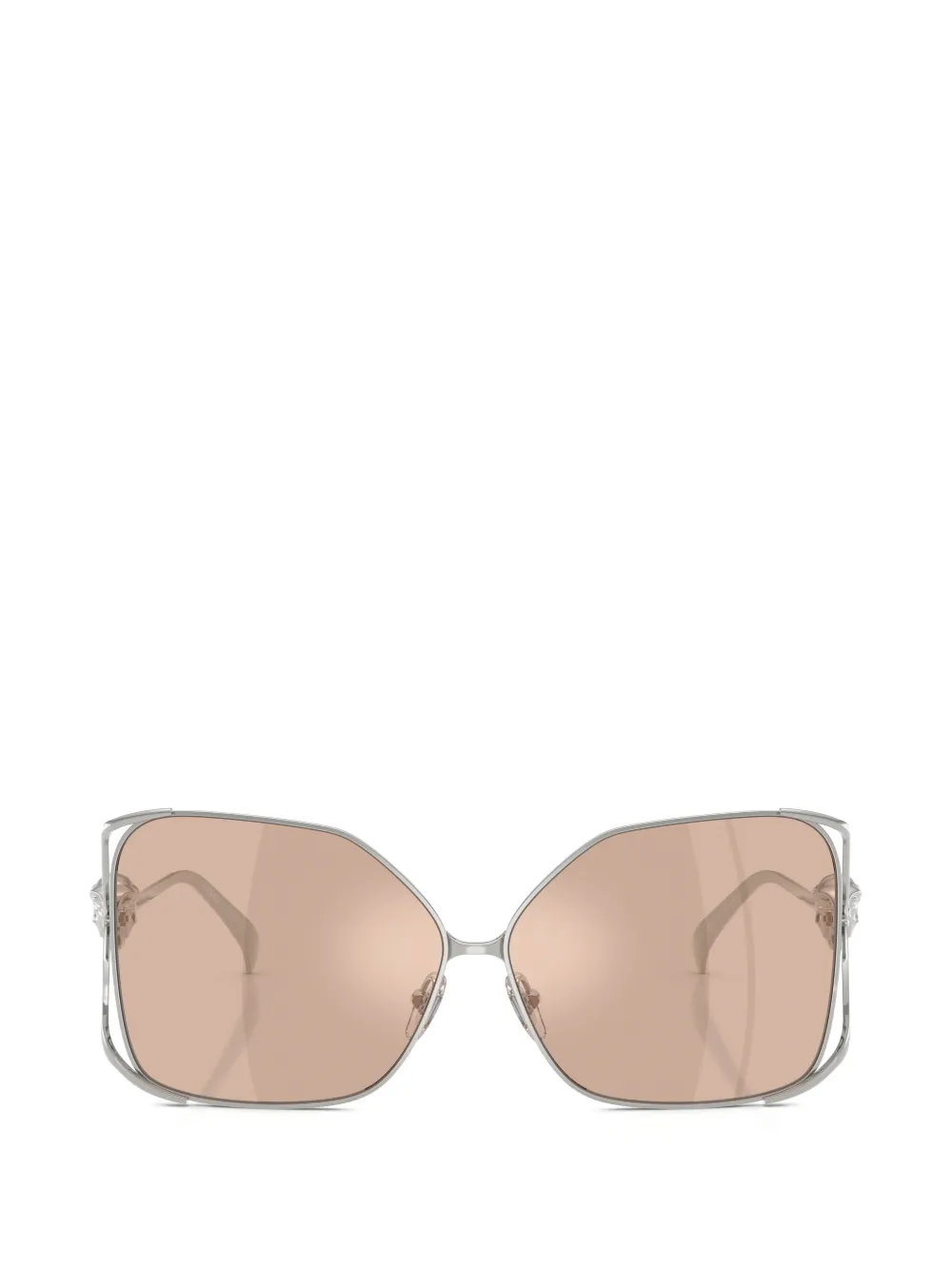 Versace Eyewear geometric logo sunglasses - Argento