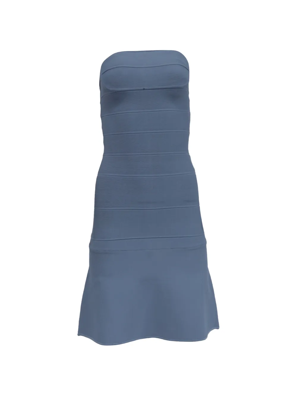 Hervé Léger Pre-Owned strapless mini dress - Blu