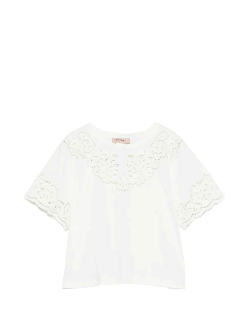 TWINSET lace T-shirt - Bianco