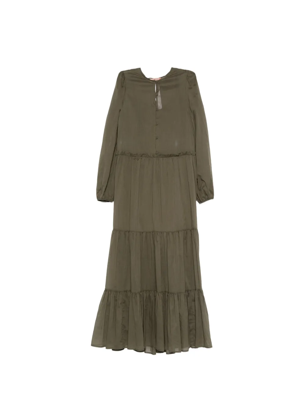 TWINSET tiered-ruffled maxi dress - Verde
