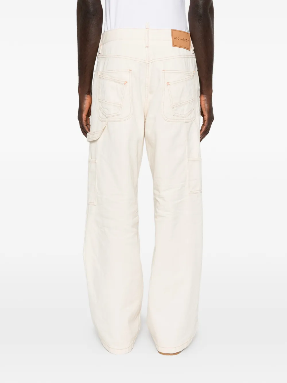 DSQUARED2 Jeans met vlakken en studs Beige