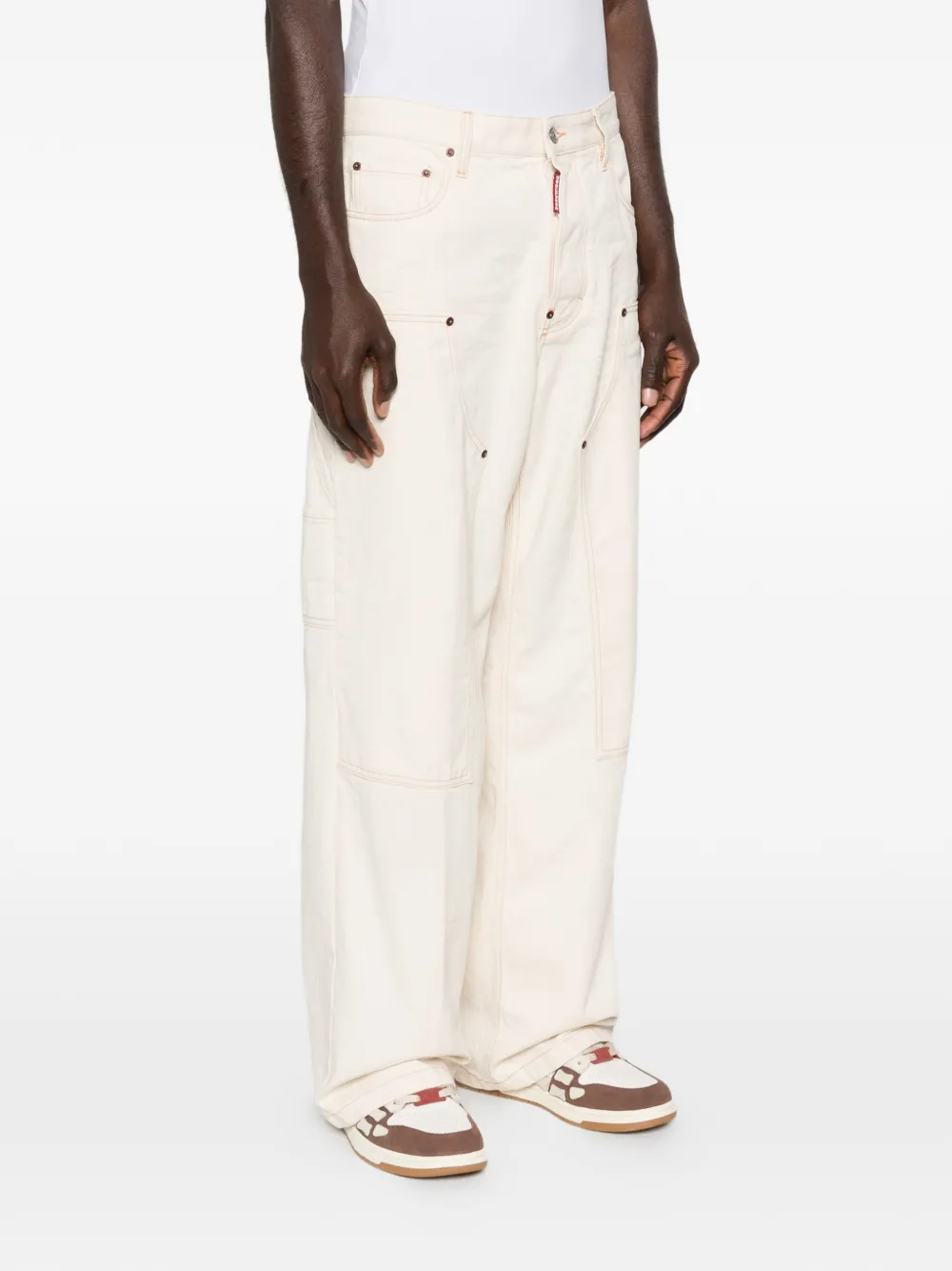 Dsquared2 Studded Panelled Jeans - Neutrals 