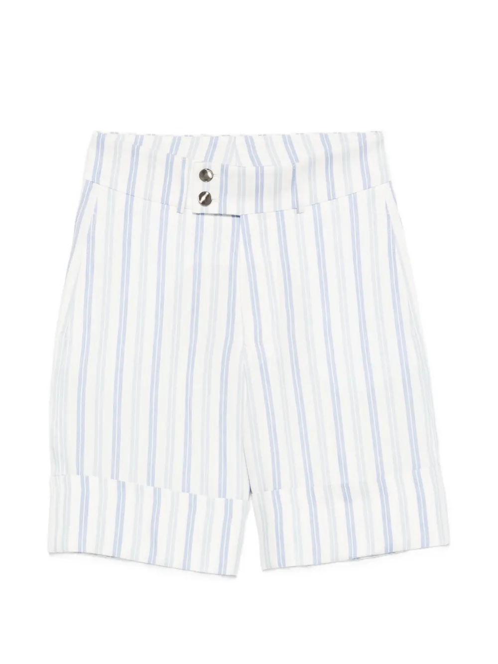 Berwich Nadine striped buttoned shorts - Bianco